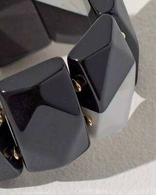 Black and White Stretch Bracelet