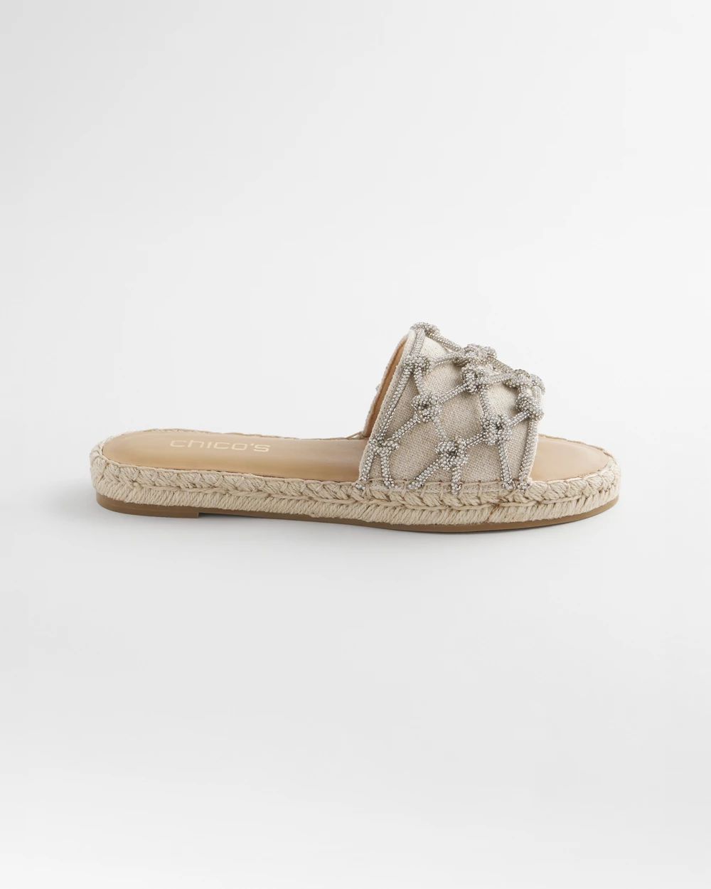 Linen Knotted Slides click to view larger image.