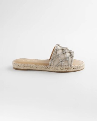 Linen Knotted Slides click to view larger image.