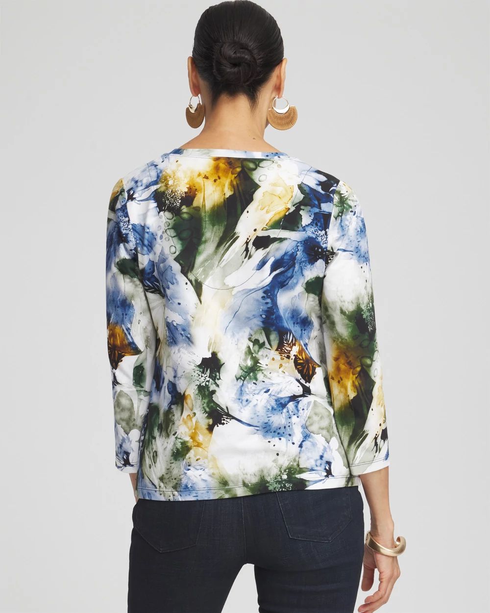 Floral 3/4 Sleeve Perfect Tee