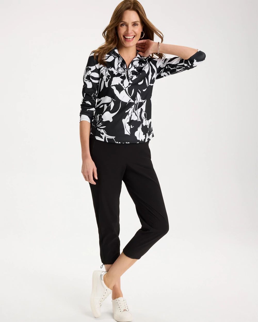 Zenergy® UPF Floral Nights Half Zip click to view larger image.