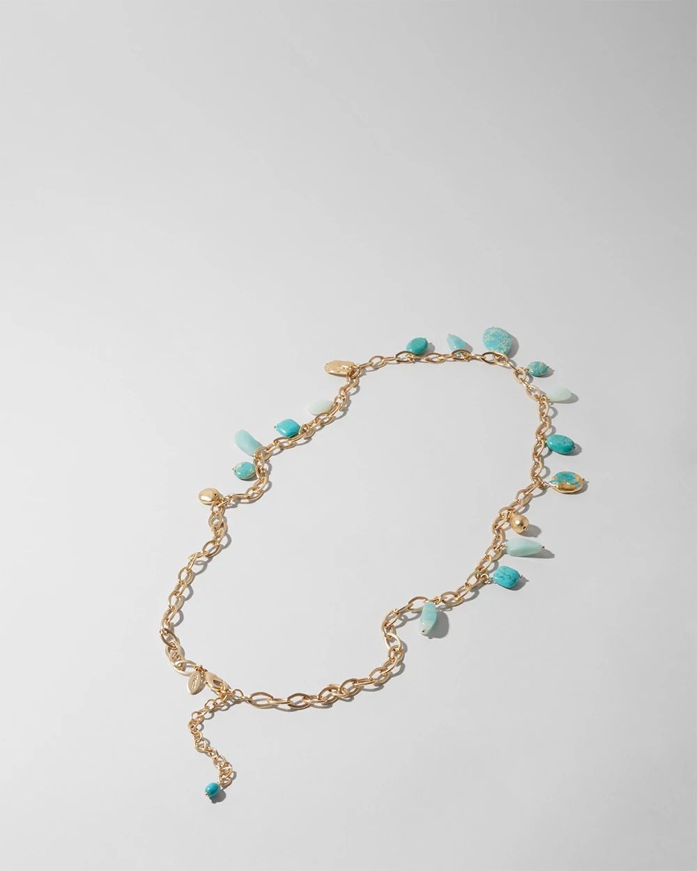 Turquoise and Gold-Tone Necklace