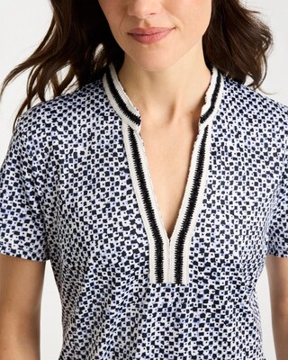 Zenergy® UPF Crochet Contrast Trim Dress click to view larger image.