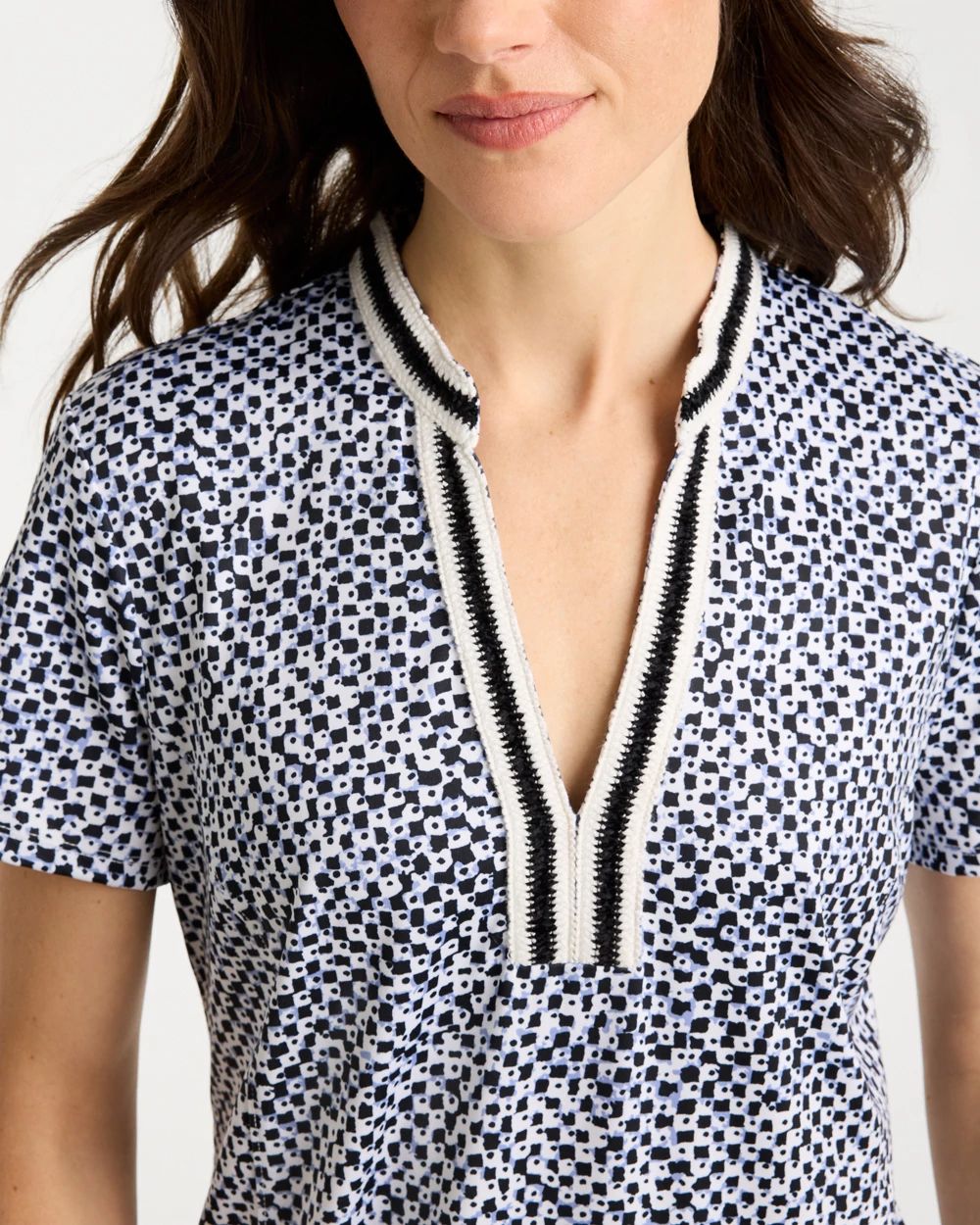 Zenergy® UPF Crochet Contrast Trim Dress