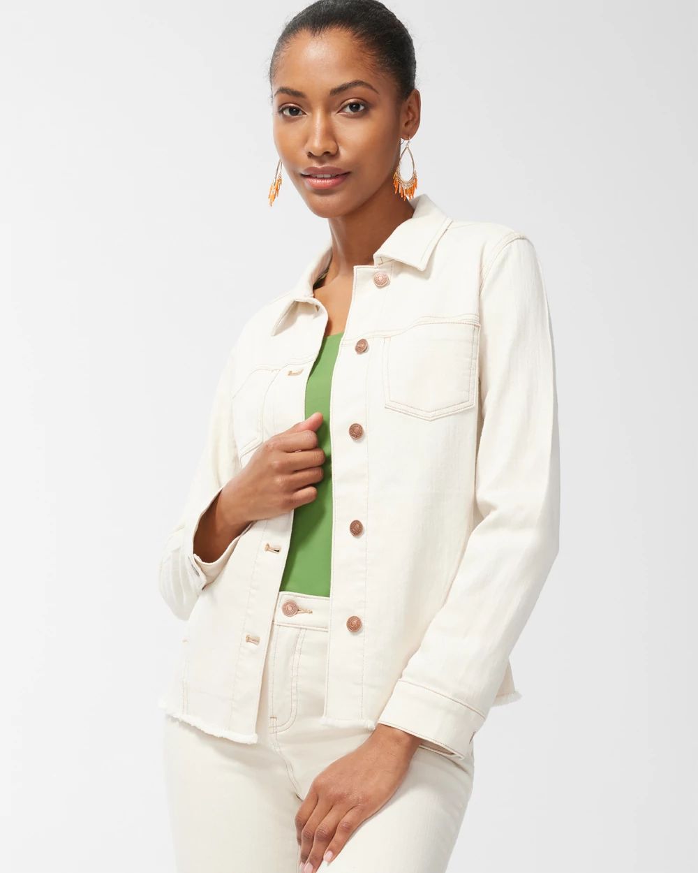 Neutral Shine Denim Jacket