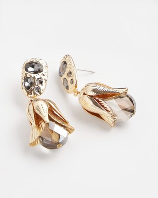 No Droop® Embellished Tulip Drop Earrings