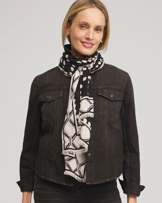 Mixed Print Oblong Scarf