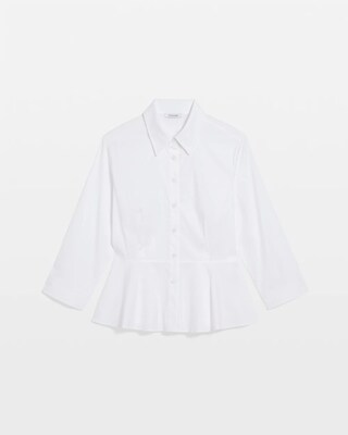 Peplum Poplin Shirt click to view larger image.