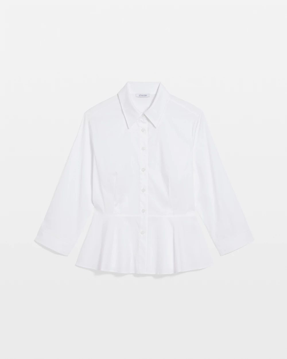 Peplum Poplin Shirt