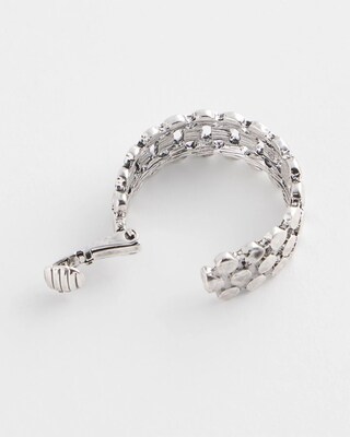 No Droop™ Clip-On Silver Hoop Earrings click to view larger image.