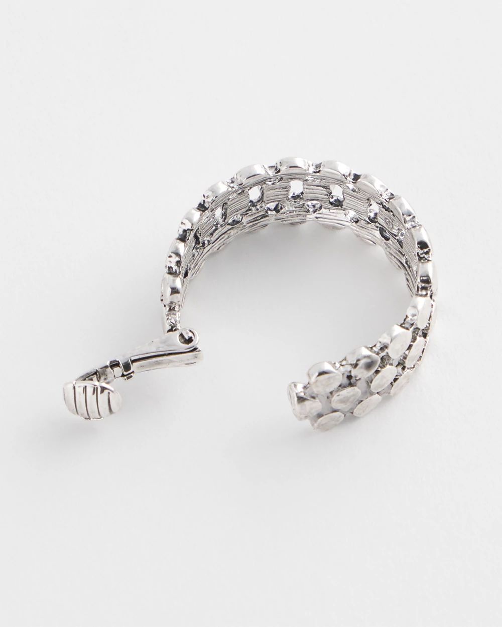 No Droop™ Clip-On Silver Hoop Earrings