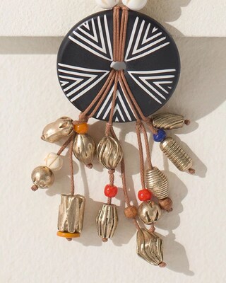 Folk Art Y-neck Tassel Necklace