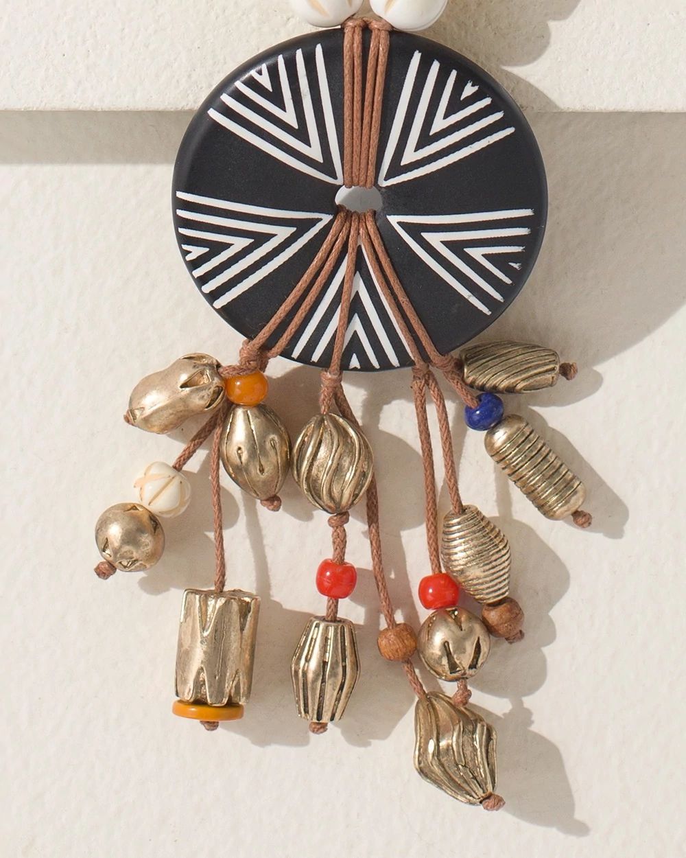 Folk Art Y-neck Tassel Necklace