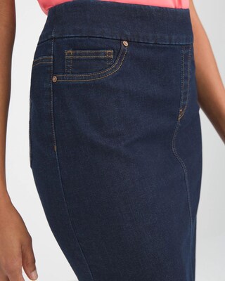 21" Pull-on Denim Skirt