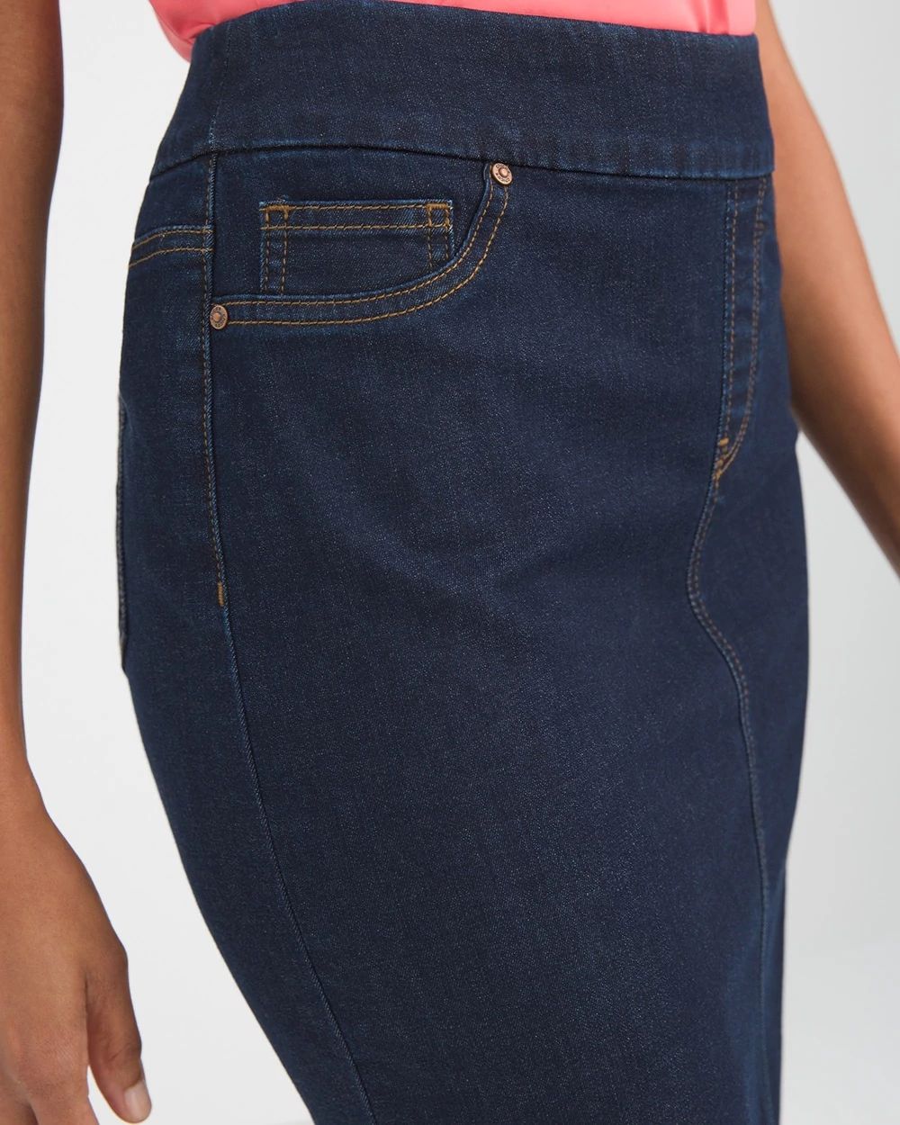 21" Pull-on Denim Skirt