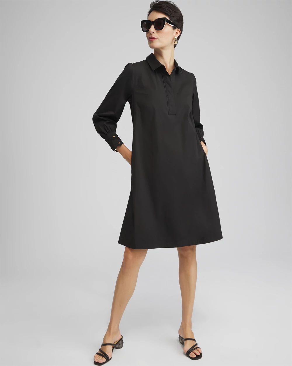 Poplin Ric Rac Shirt Dress