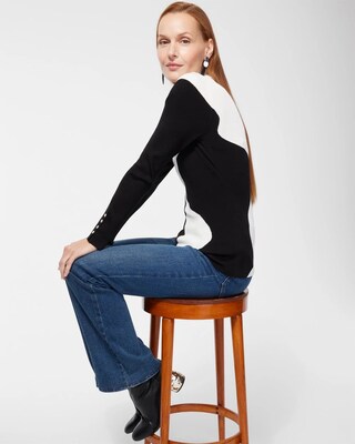 ECOVERO Abstract Turtleneck Sweater