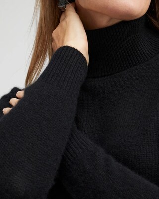 Cashmere Turtleneck Tunic Sweater