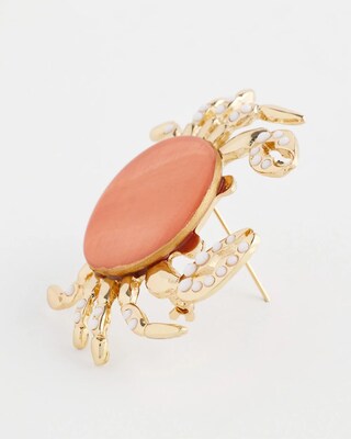 Genuine Seashell Crab Brooch click to view larger image.