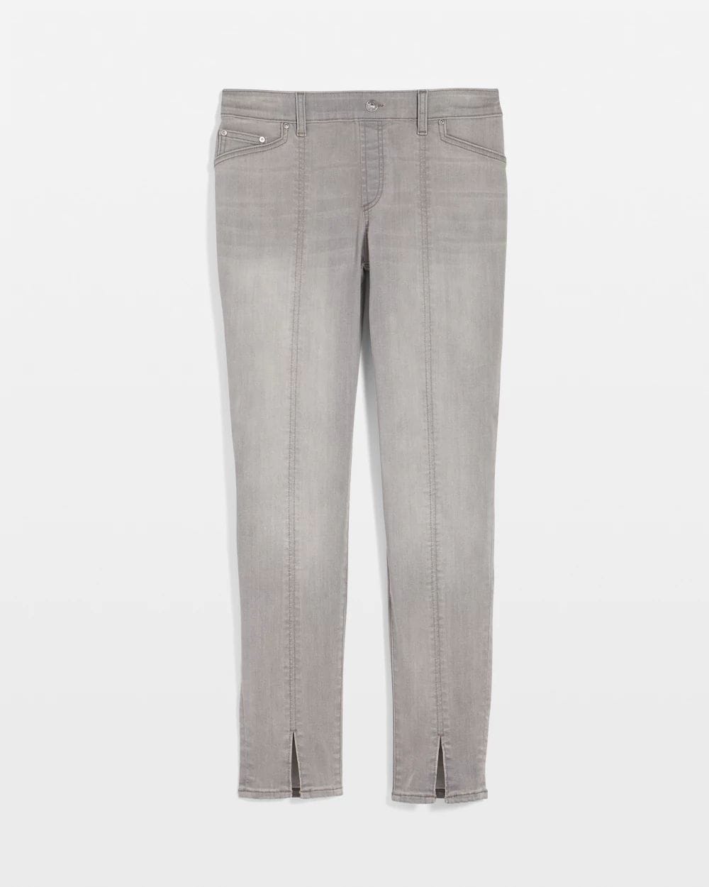 Silver Pull-On Slim Ankle Jeggings click to view larger image.