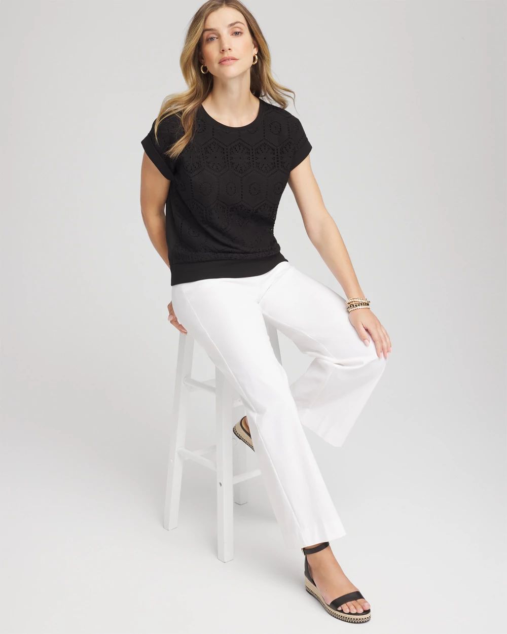 Crocheted Cotton-Blend Shirt