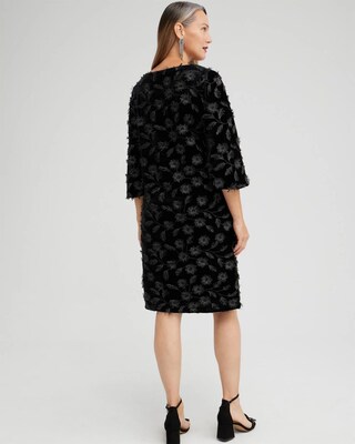 Velvet Applique Bell Sleeve Dress