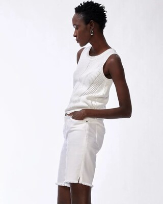 No Stain Girlfriend Fray Hem Shorts