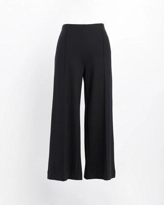 Ponte Pintuck Wide Leg Ankle Pants click to view larger image.