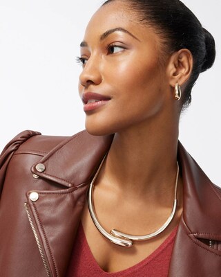 Gold Tone Collar Necklace