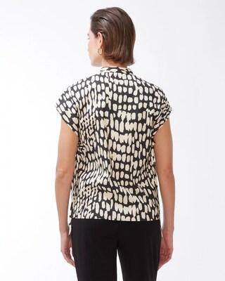 Black Label Poplin Two Tone Blouse