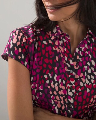 Zenergy Wavy Spots Cap-Sleeve Polo