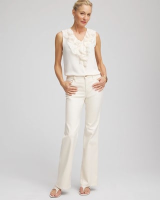 Satin Ruffle Tank click to view larger image.