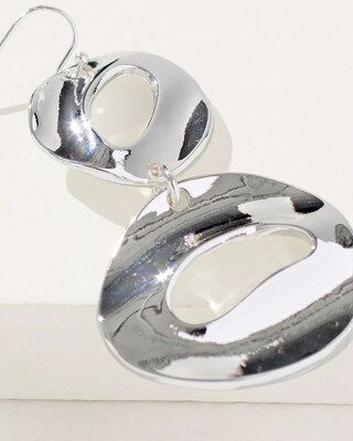 Silver Tone Drop Earrings