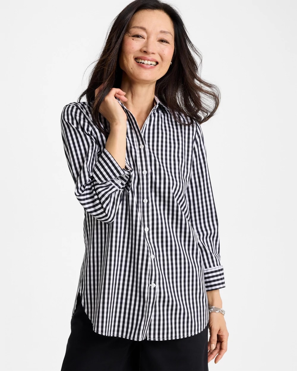 No Iron™ Stretch Gingham Shirt, photo 1 of 5