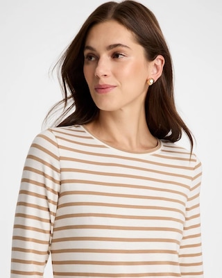 Touch of Cool™ Striped Layering Tee click to view larger image.