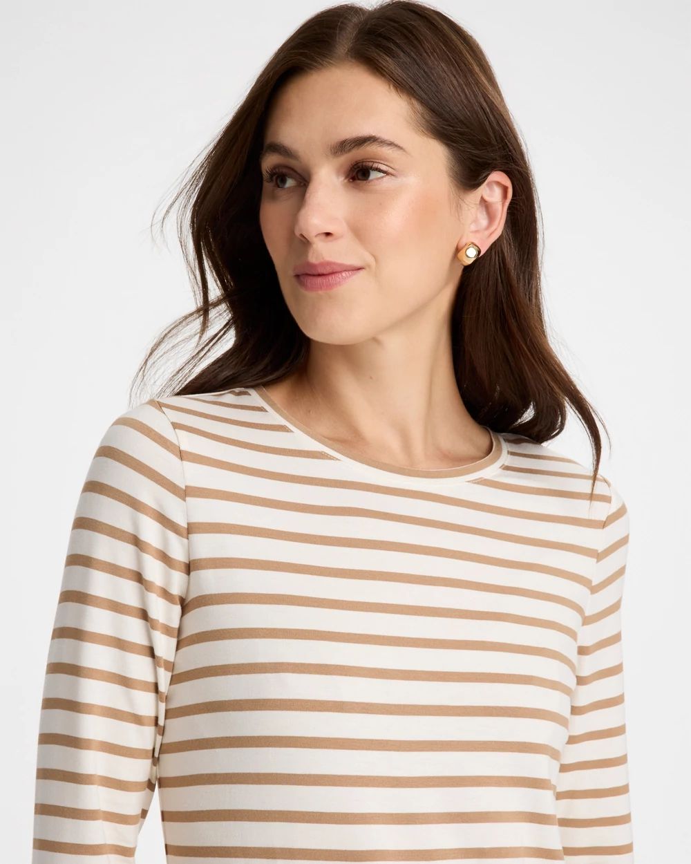 Touch of Cool™ Striped Layering Tee click to view larger image.