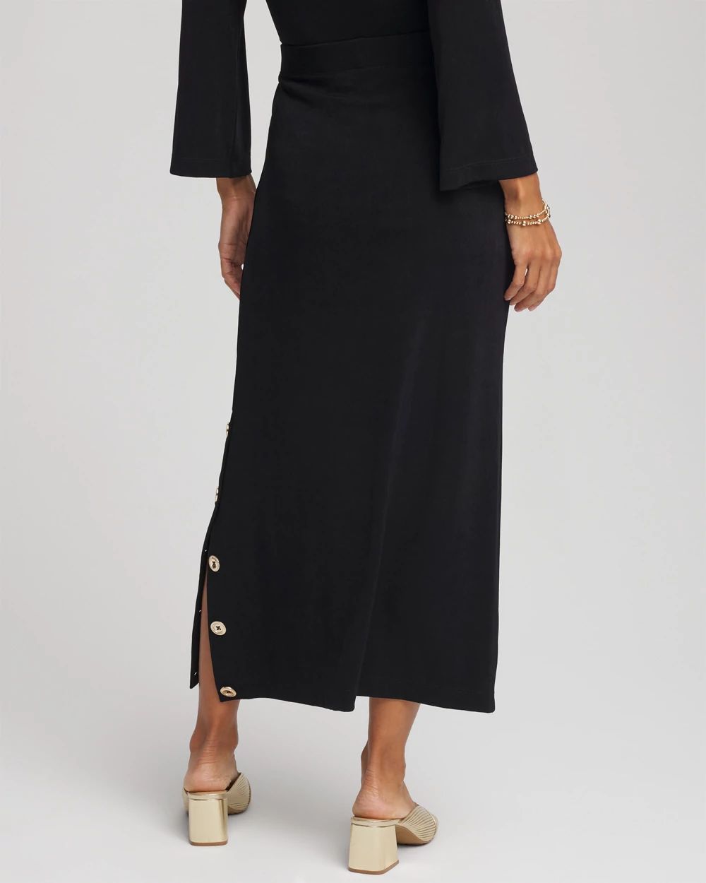 Travelers™ Button Slit Maxi Skirt