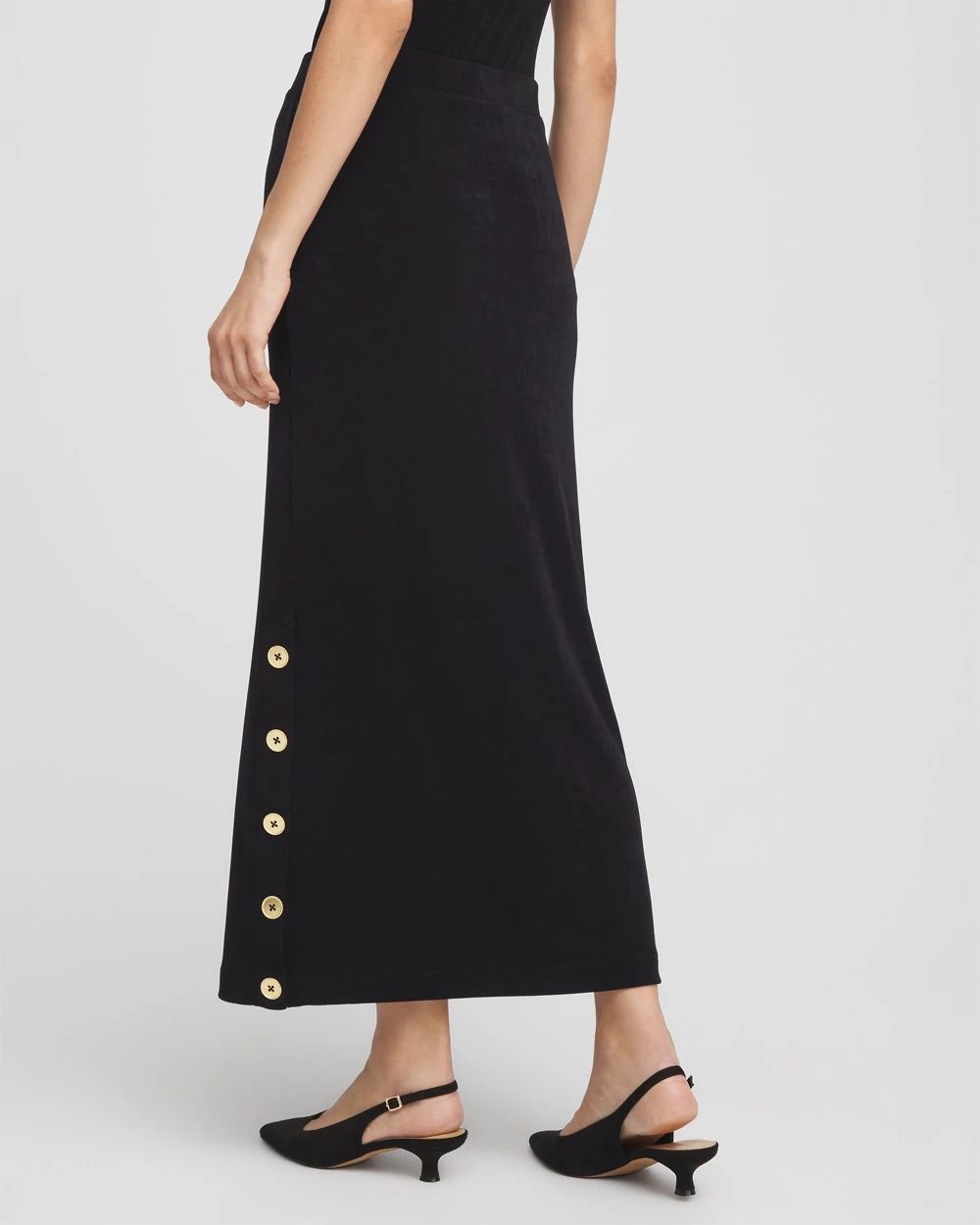 Travelers™ Button Slit Maxi Skirt