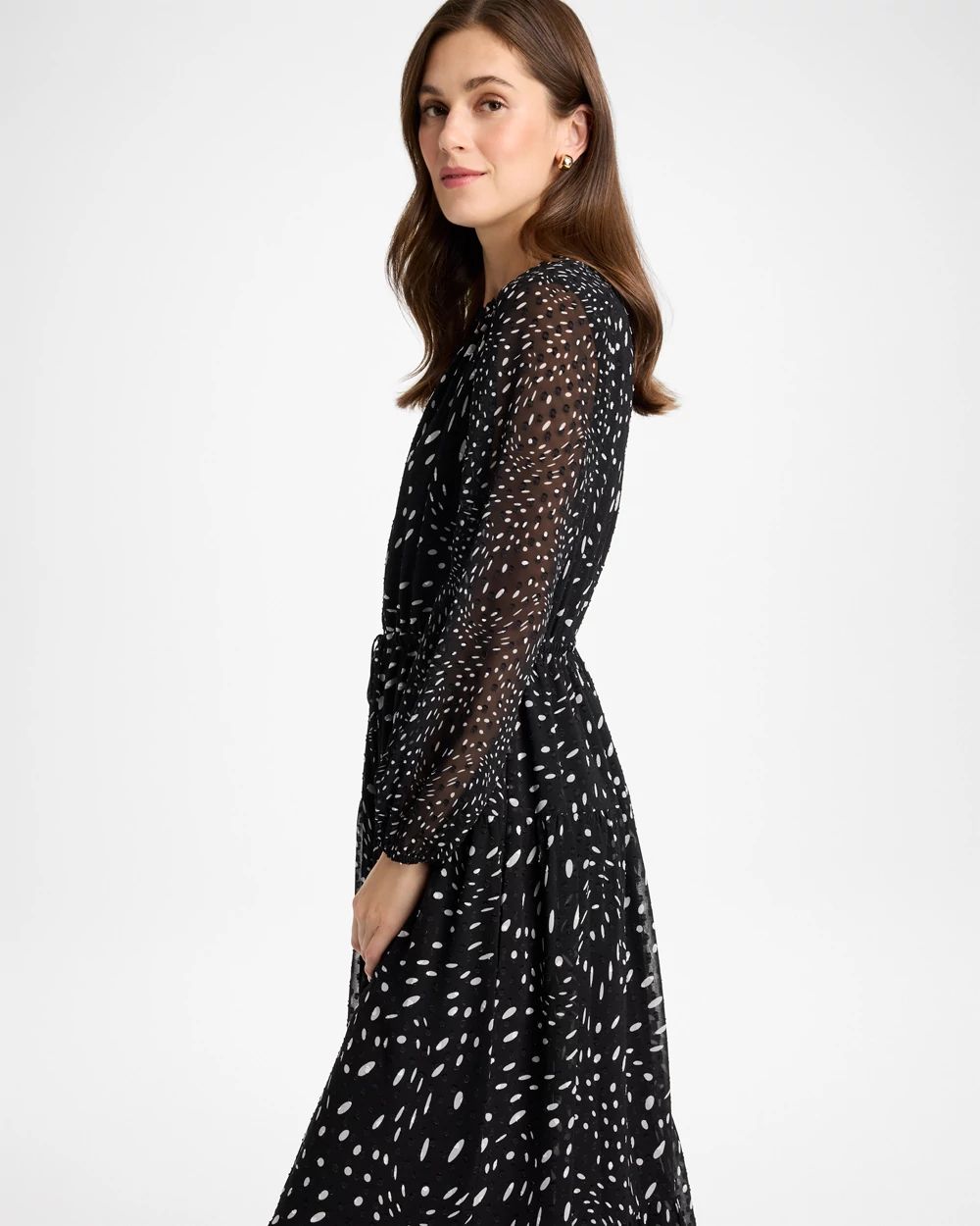Clip Dot Maxi Dress click to view larger image.
