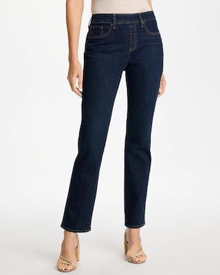 Pull-On Straight Jeans