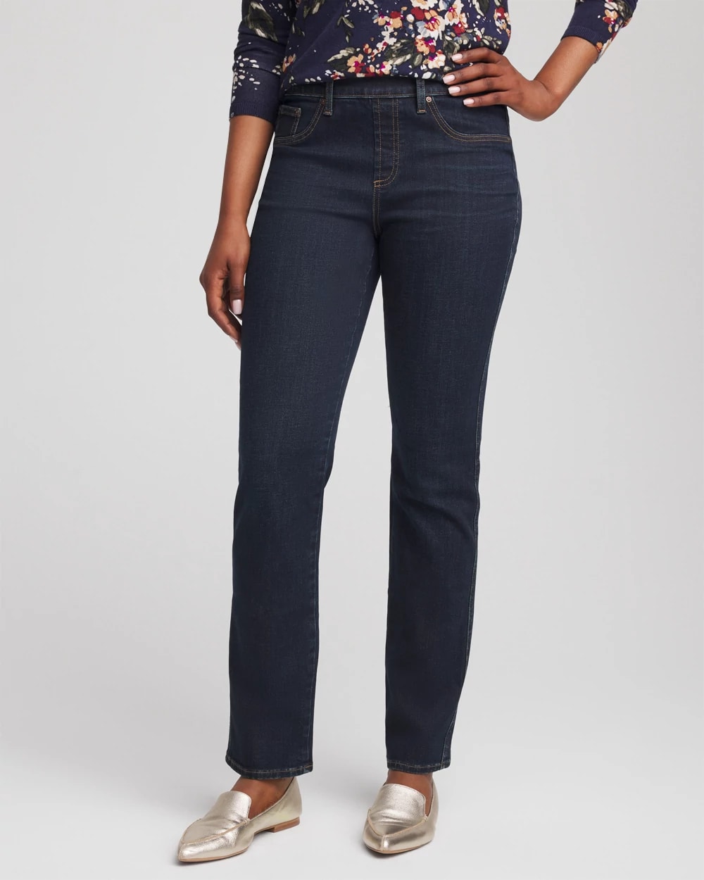 Pull-On Straight Jeans Chico's - Main Image