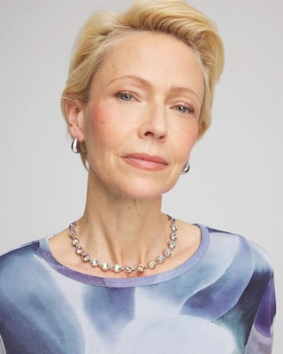 Iridescent Gem Short Necklace click to view larger image.