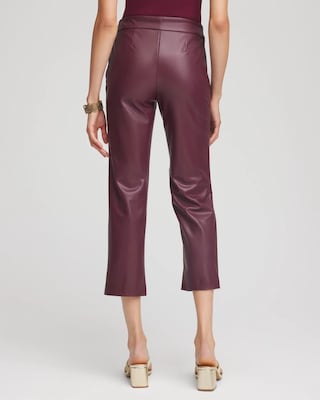 Faux Leather Brigitte™ Pull-On Cropped Pants click to view larger image.