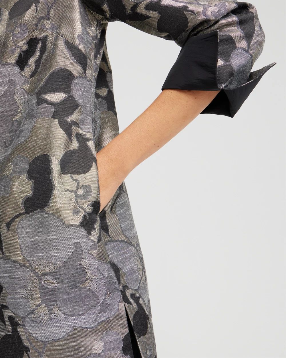 Travelers Collection Floral Jacquard Jacket