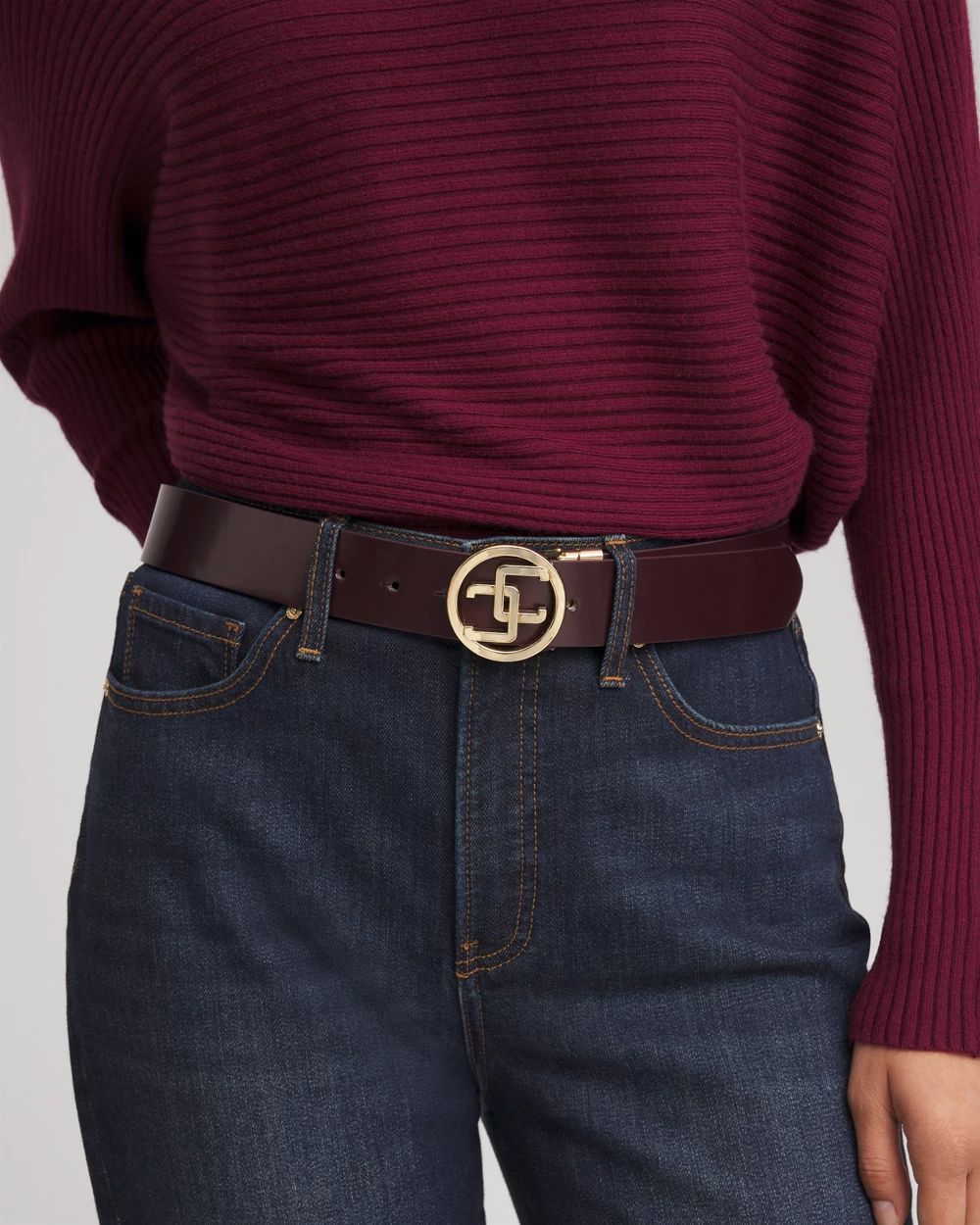Reversible Chico's Logo Trouser Belt