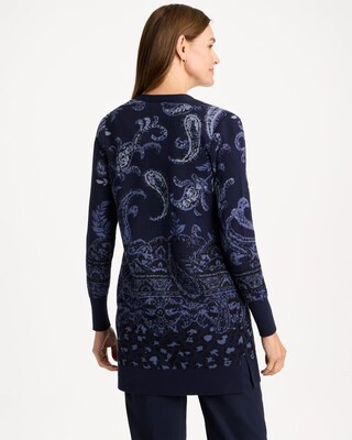 Ella Jacquard Open-Front Cardigan click to view larger image.