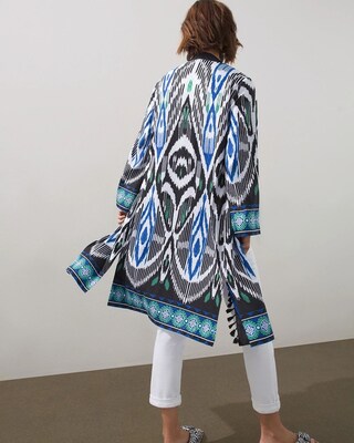 40th Anniversary Border Tassel Ikat Kimono