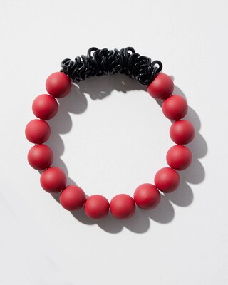 Matte Red Stretch Bracelet
