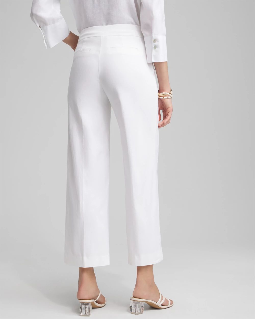 Petite Brigitte Wide Leg Cropped Pants
