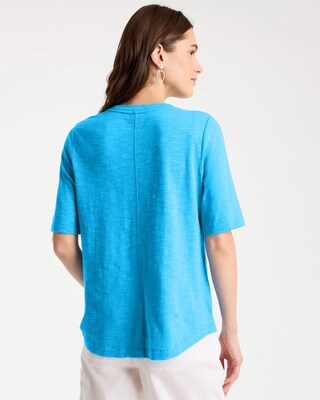 Cotton Slub V-Neck Tee click to view larger image.